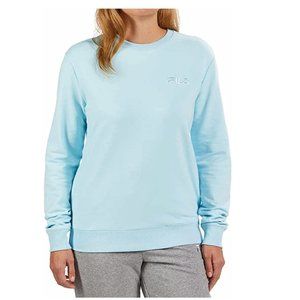 NWT Fila Women's French Terry Long Sleeve Sweatshirt Size XL Sky Blue $50 C795